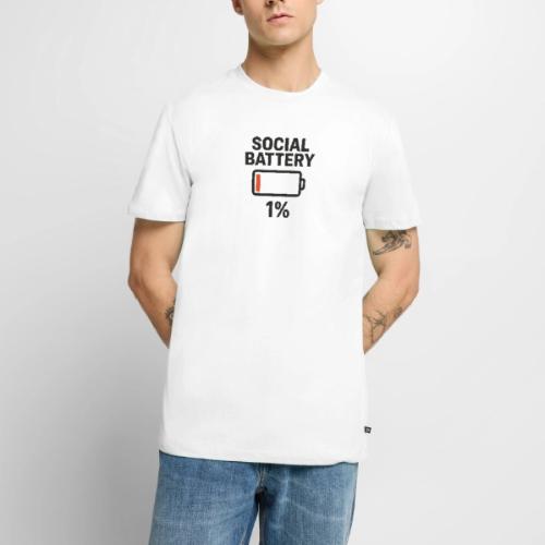 Social battery 1 percent - Men's Premium T-Shirt