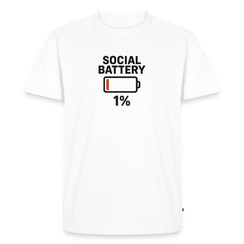 Social battery 1 percent - Men's Premium T-Shirt