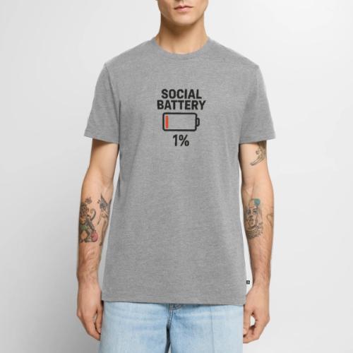 Social battery 1 percent - Men's Premium T-Shirt