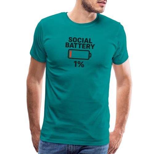 Social battery 1 percent - Men's Premium T-Shirt