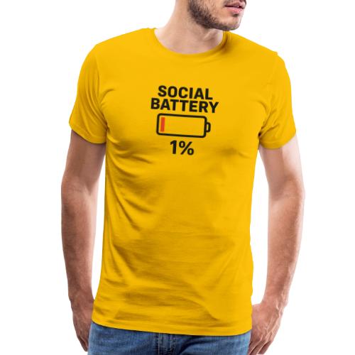 Social battery 1 percent - Men's Premium T-Shirt