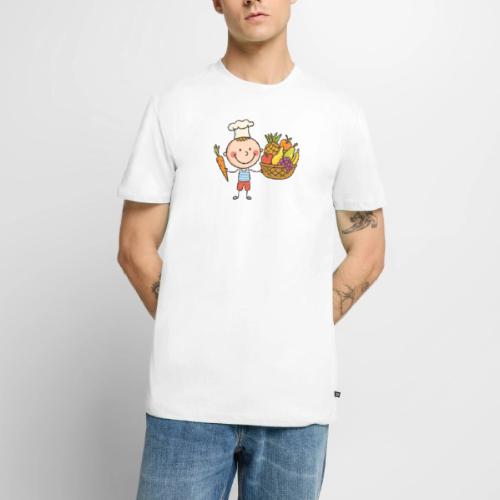 Chef Boy Cartoon Fruit Basket Kids Shirt - Men's Premium T-Shirt