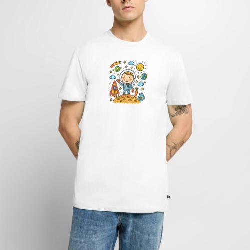 Cute Astronaut Kid Space Adventure Design - Men's Premium T-Shirt