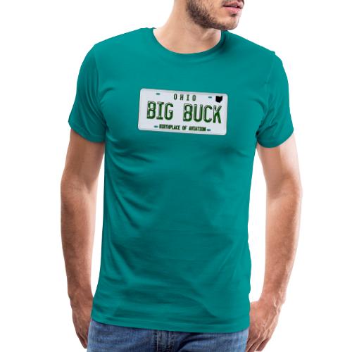 Ohio License Plate Big Buck Camo - Men's Premium T-Shirt