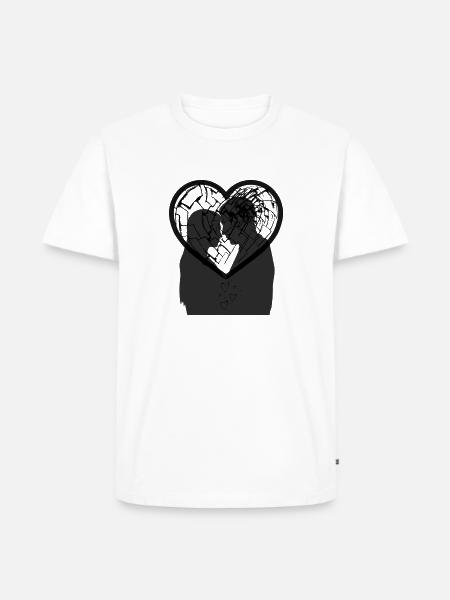 Cracked Heart  - Men's Premium T-Shirt - white