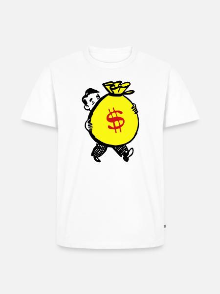 Money Bag - Men's Premium T-Shirt - white
