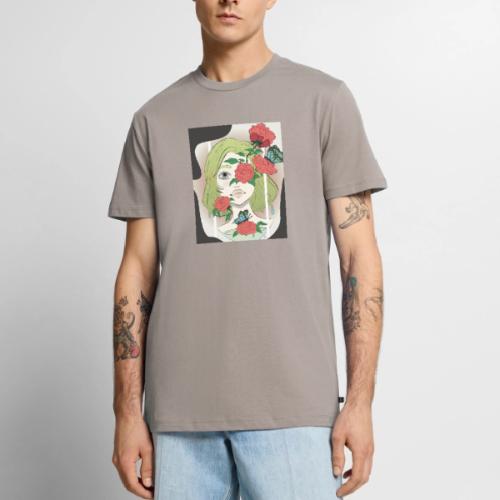 Girl with Rose Vine - Men's Premium T-Shirt