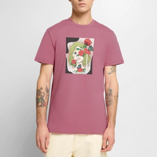 Girl with Rose Vine - Men's Premium T-Shirt