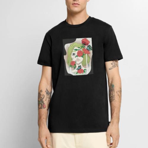 Girl with Rose Vine - Men's Premium T-Shirt