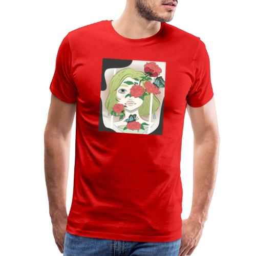 Girl with Rose Vine - Men's Premium T-Shirt
