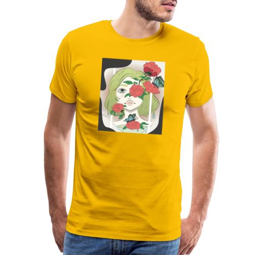 Girl with Rose Vine - Men's Premium T-Shirt