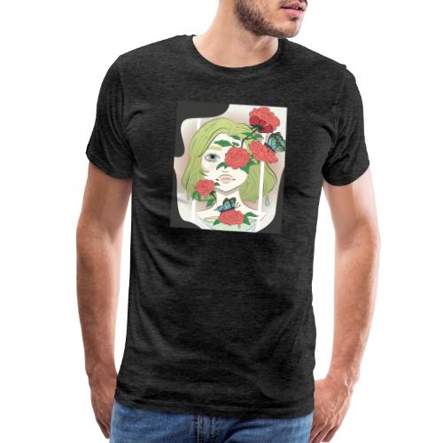 Girl with Rose Vine - Men's Premium T-Shirt