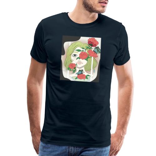 Girl with Rose Vine - Men's Premium T-Shirt