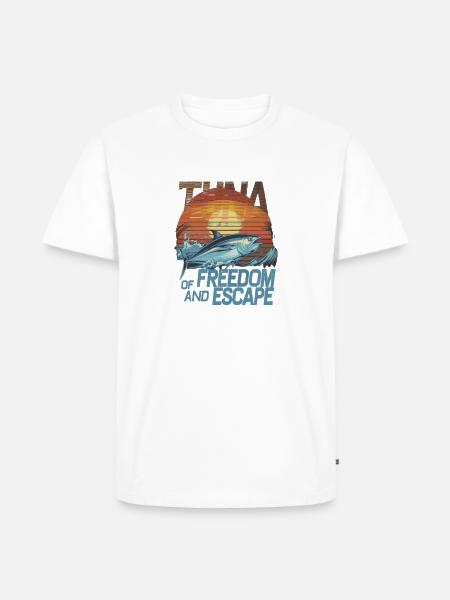 Ocean Depths and Tuna - Men's Premium T-Shirt - white