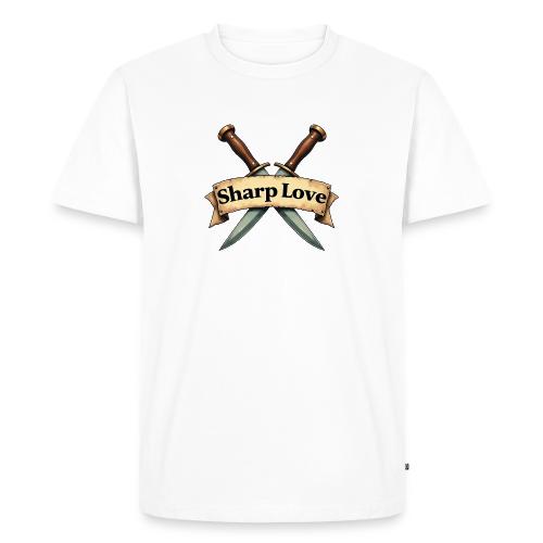 Sharp Love Crossed Knives Romantic Art - Men's Premium T-Shirt