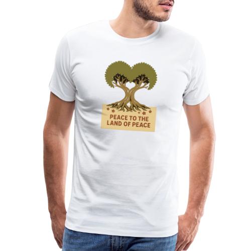 Peace To The Land Of Peace Tree Heart - Men's Premium T-Shirt