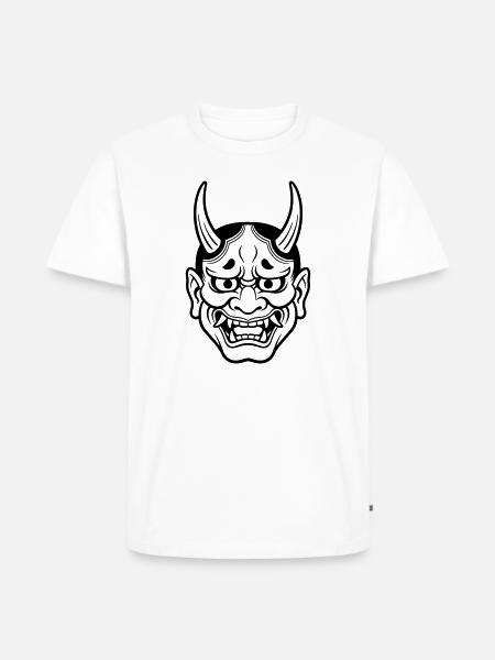 japanese demon mask - Men's Premium T-Shirt - white