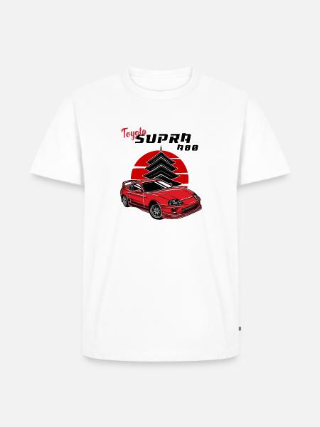 Toyota Supra A80 - Men's Premium T-Shirt - white