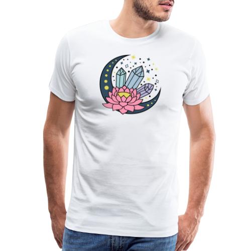 Half A Moon, Healing Crystals Lotus Flower - Men's Premium T-Shirt