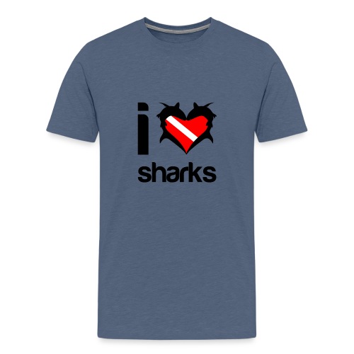 I Love Sharks - Men's Premium T-Shirt