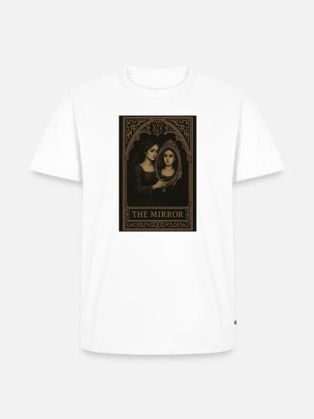The Mirror Tarot Card Art - Men's Premium T-Shirt - white