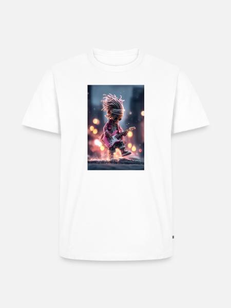 Dreaded Rockstar Pink Guitar - Men's Premium T-Shirt - white