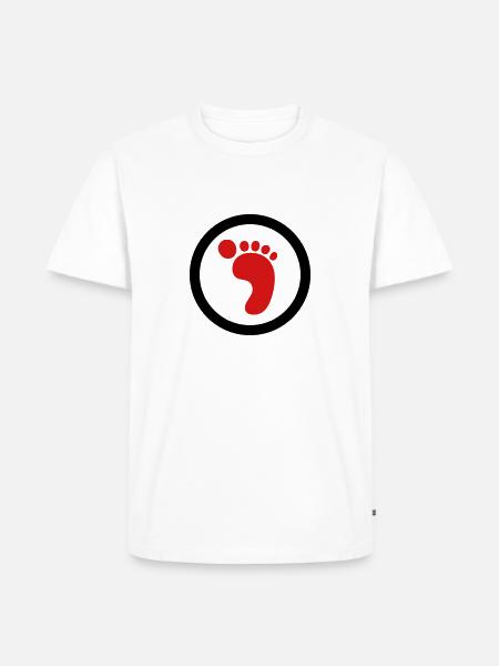 Foot Logo (2c) - Men's Premium T-Shirt - white