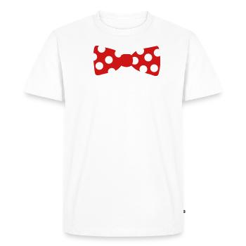 Bow tie - Men's Premium T-Shirt - white - Front - Nico (187cm)