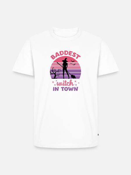 Baddest Witch In Town - Men's Premium T-Shirt - white
