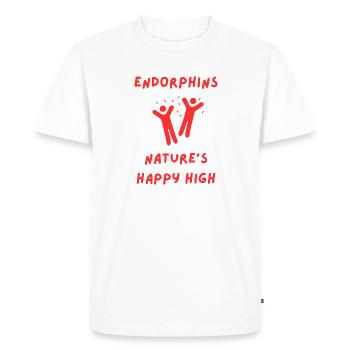 endorphins, natures happy high - Men's Premium T-Shirt - white - Front - Nico (187cm)