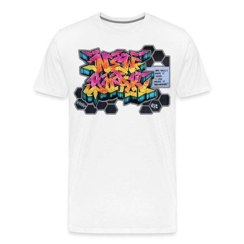 RANER - Design for New York Graffiti Color Logo - Men's Premium T-Shirt
