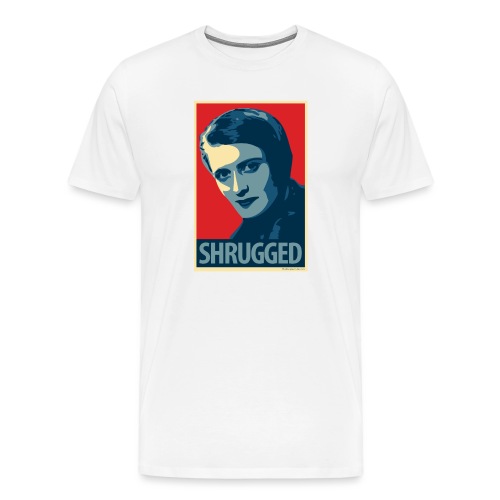 Ayn Rand - parody of Obama poster - Men's Premium T-Shirt