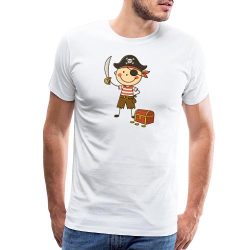 Cartoon Pirate Boy Kids Treasure T-Shirt - Men's Premium T-Shirt