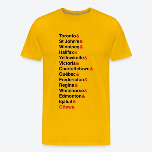 Canada's Capitals - Red & Black - Men's Premium T-Shirt