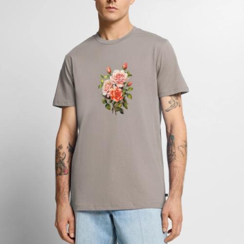 Pink Roses - Men's Premium T-Shirt