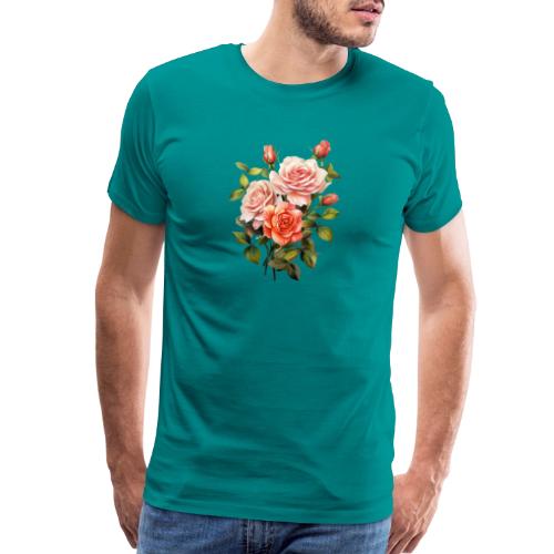 Pink Roses - Men's Premium T-Shirt