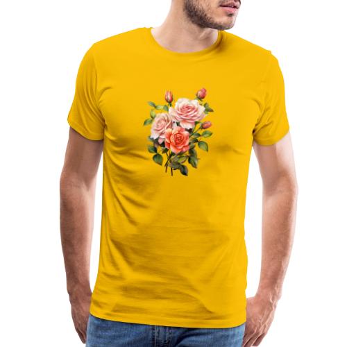 Pink Roses - Men's Premium T-Shirt