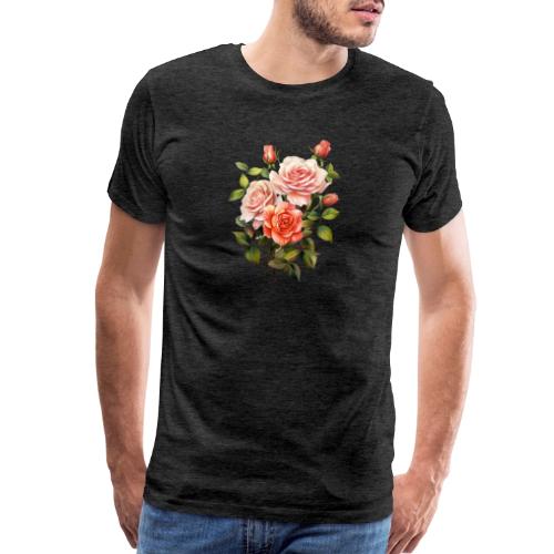Pink Roses - Men's Premium T-Shirt