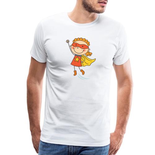 Cartoon Superhero Girl Kids Shirt - Men's Premium T-Shirt