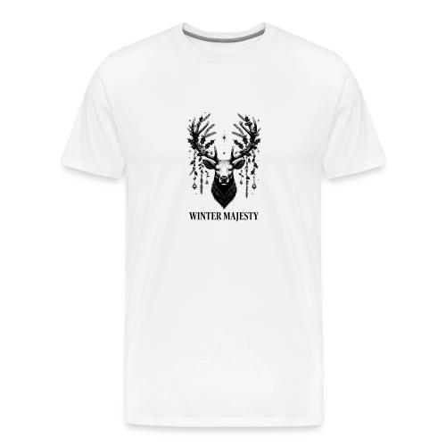 Majestic Reindeer T-Shirt, Poster, & Mug - Men's Premium T-Shirt