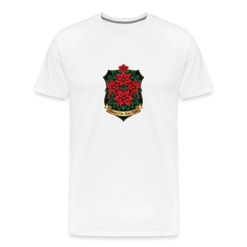 Poinsettia Crest T-Shirt - Men's Premium T-Shirt