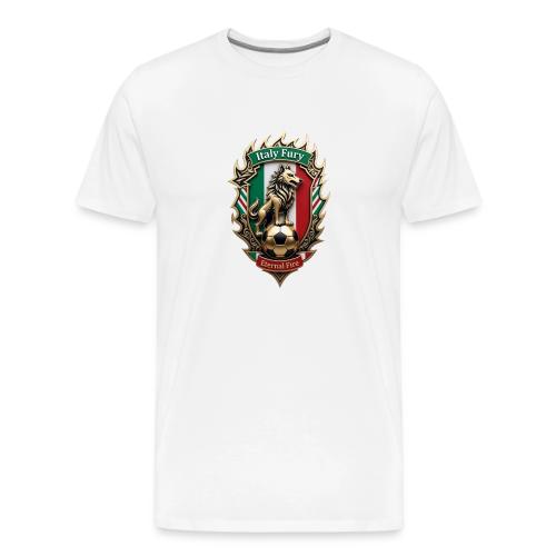 Italy Wolf Fury T-Shirt, Italian Flag Pride Gift - Men's Premium T-Shirt