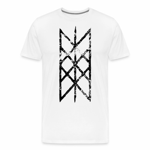 Net of Wyrd grid Skulds web Bindrune symbol - Men's Premium T-Shirt