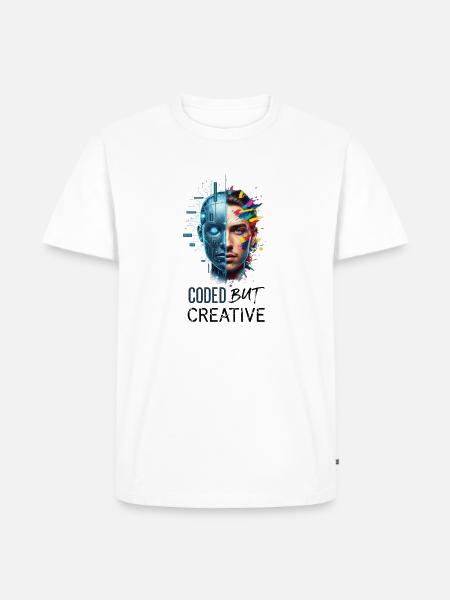 Coded but Creative - Men's Premium T-Shirt - white