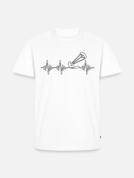 kite heartbeat - Men's Premium T-Shirt - white