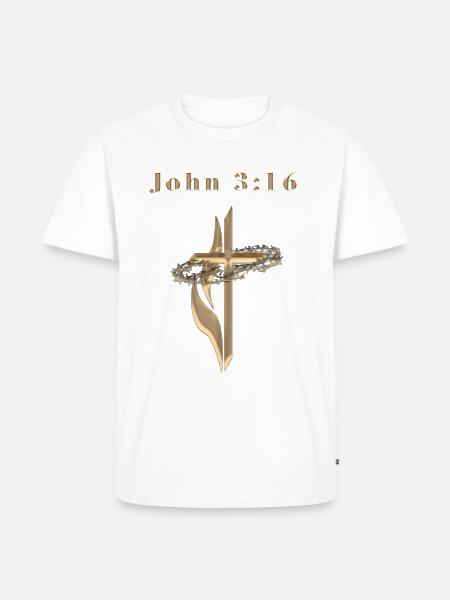 John 3:16 - Men's Premium T-Shirt - white