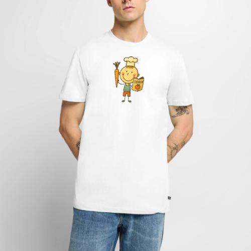 Cartoon Chef Boy Kids Cooking Shirt - Men's Premium T-Shirt