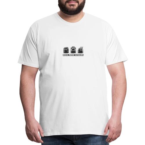 Playful Dog Paw Rock Paper Scissors - Men's Premium T-Shirt