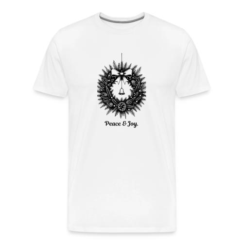 Peace & Joy T-Shirt | Minimalist Elegant Christmas - Men's Premium T-Shirt