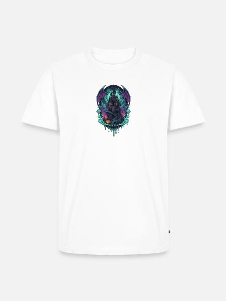 Moonlit Castle of Bats - Men's Premium T-Shirt - white